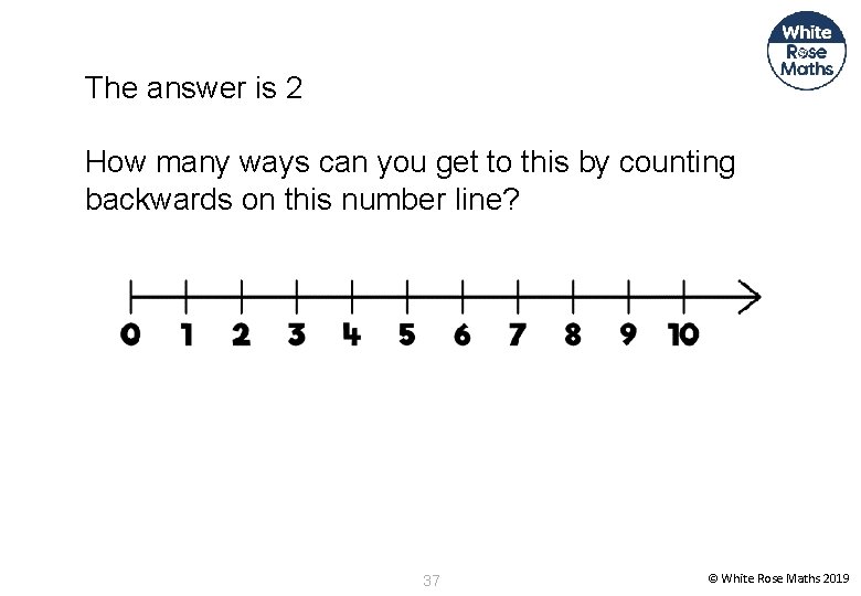 The answer is 2 How many ways can you get to this by counting