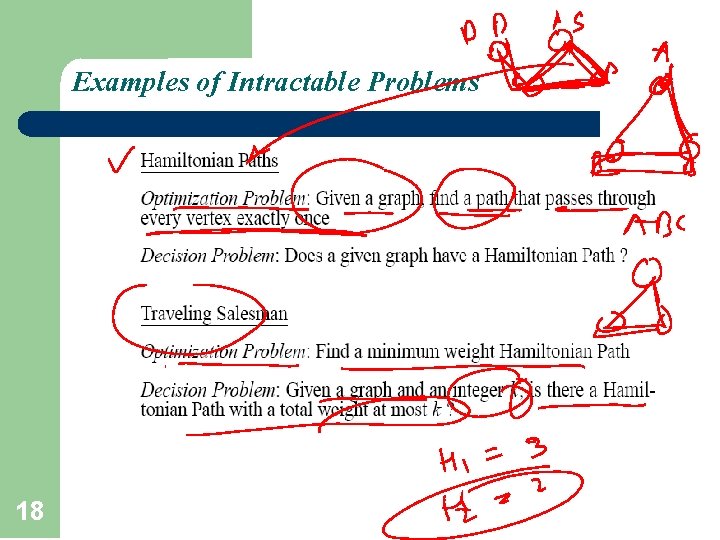 Examples of Intractable Problems 18 Examples of Intractable Problems 18