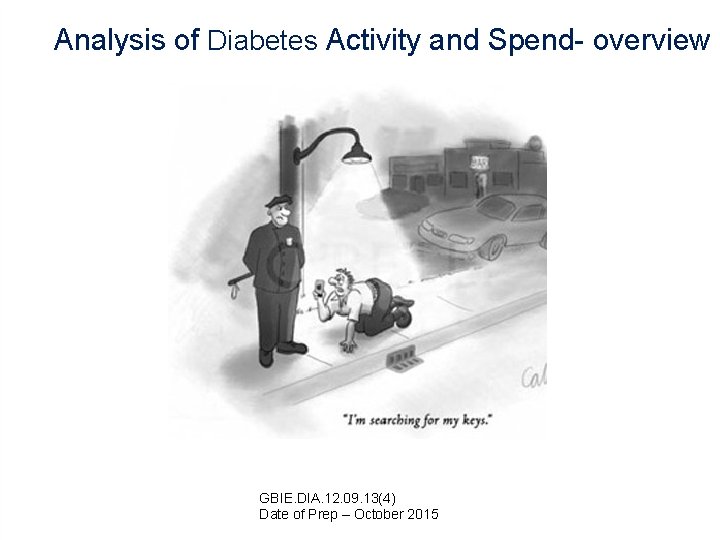 Analysis of Diabetes Activity and Spend- overview GBIE. DIA. 12. 09. 13(4) Date of