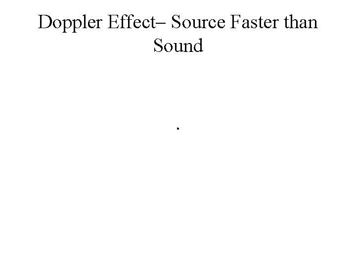 Doppler Effect– Source Faster than Sound 