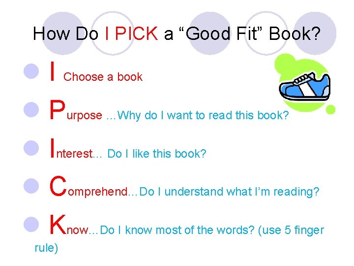 How Do I PICK a “Good Fit” Book? l I Choose a book l