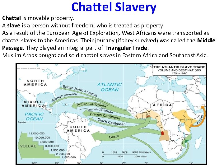 Chattel Slavery Chattel is movable property. A slave is a person without freedom, who