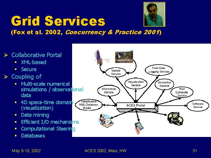 Grid Services (Fox et al. 2002, Concurrency & Practice 2001) Ø Collaborative Portal §
