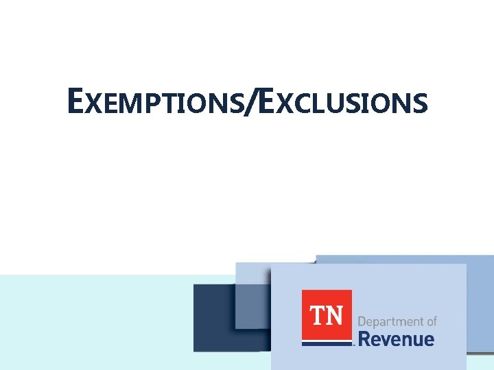 EXEMPTIONS/EXCLUSIONS 