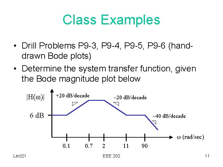 Class Examples • Drill Problems P 9 -3, P 9 -4, P 9 -5,