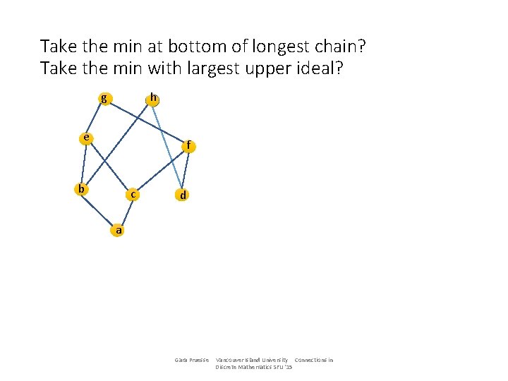Take the min at bottom of longest chain? Take the min with largest upper