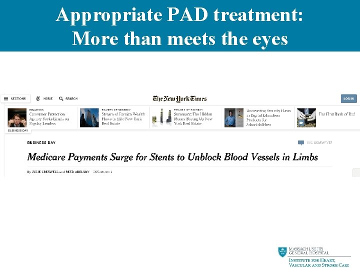 Appropriate PAD treatment: More than meets the eyes 