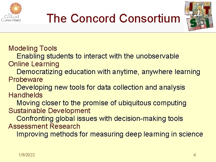The Concord Consortium Modeling Tools Enabling students to interact with the unobservable Online Learning