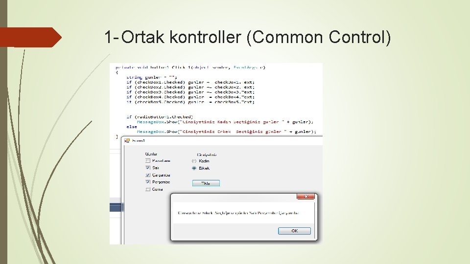 1 - Ortak kontroller (Common Control) 