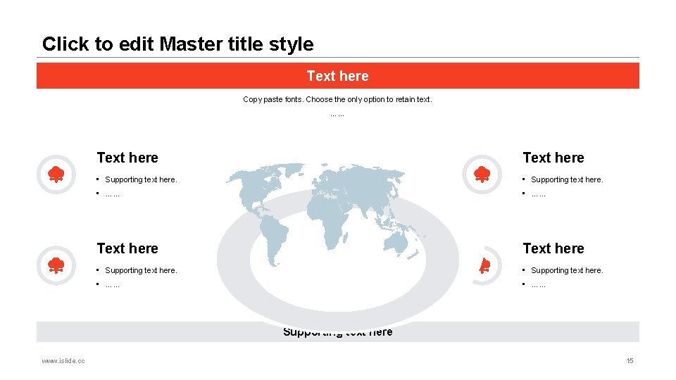 Click to edit Master title style Text here Copy paste fonts. Choose the only
