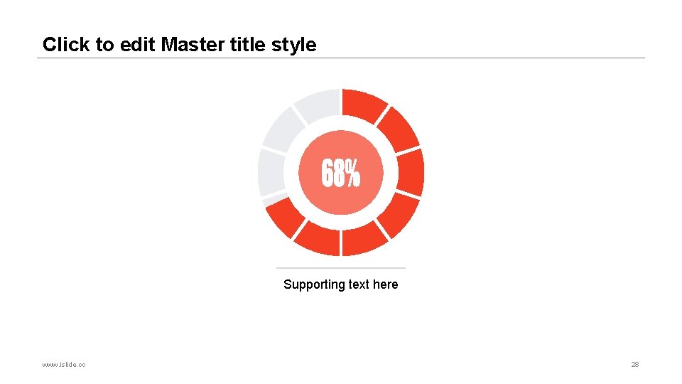 Click to edit Master title style Supporting text here www. islide. cc 28 