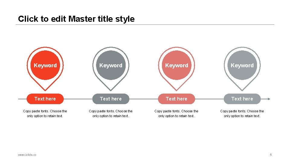 Click to edit Master title style Keyword Text here Copy paste fonts. Choose the