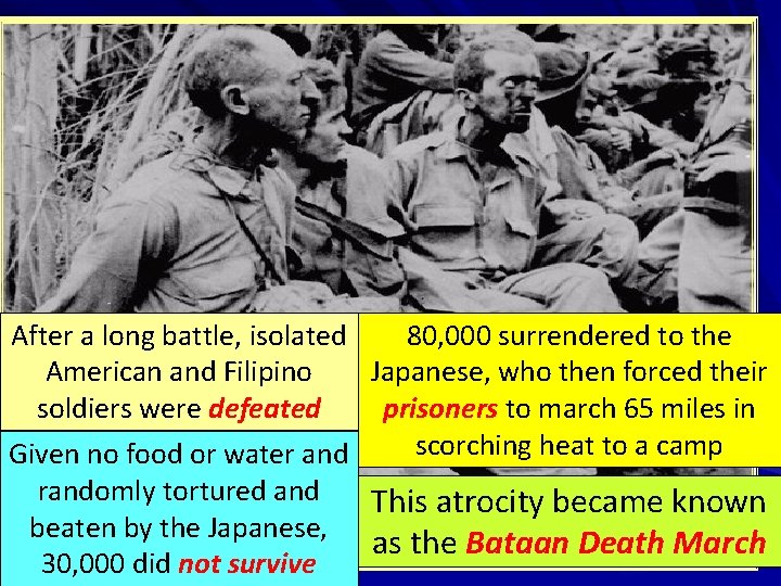 After a long battle, isolated 80, 000 surrendered to the American and Filipino Japanese,