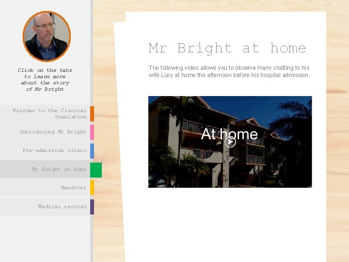 Mr Bright at home Click on the tabs to learn more about the story