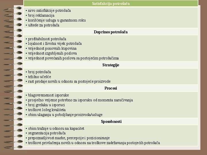 Satisfakcija potrošača • nivo satisfakcije potrošača • broj reklamacija • korišćenje usluga u garantnom