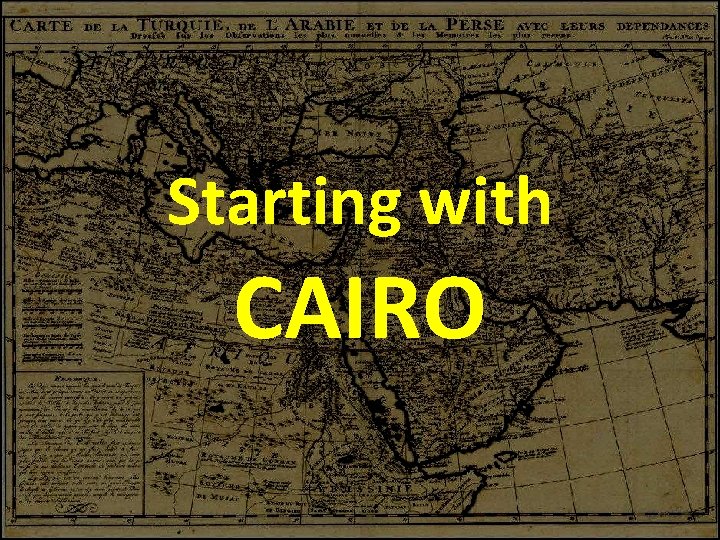 Starting with CAIRO 