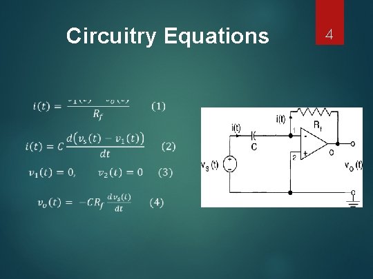 Circuitry Equations 4 