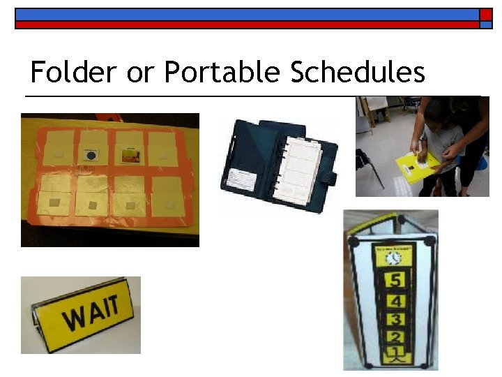 Folder or Portable Schedules 