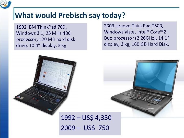 What would Prebisch say today? 1992 IBM Think. Pad 700, Windows 3. 1, 25