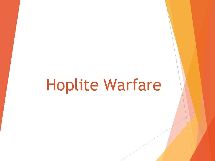 Hoplite Warfare 