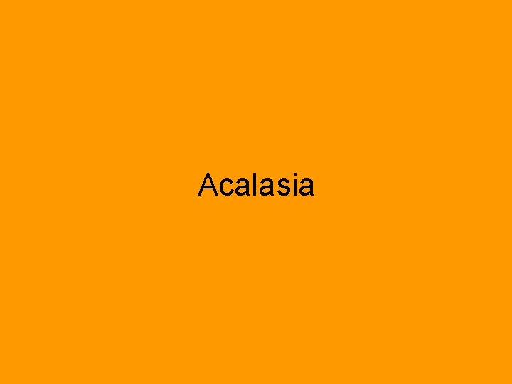 Acalasia 
