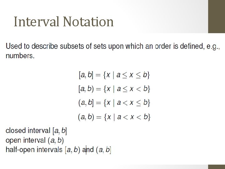 Interval Notation 9 