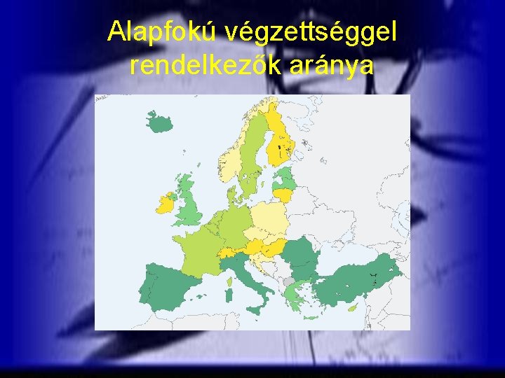 Alapfokú végzettséggel rendelkezők aránya 