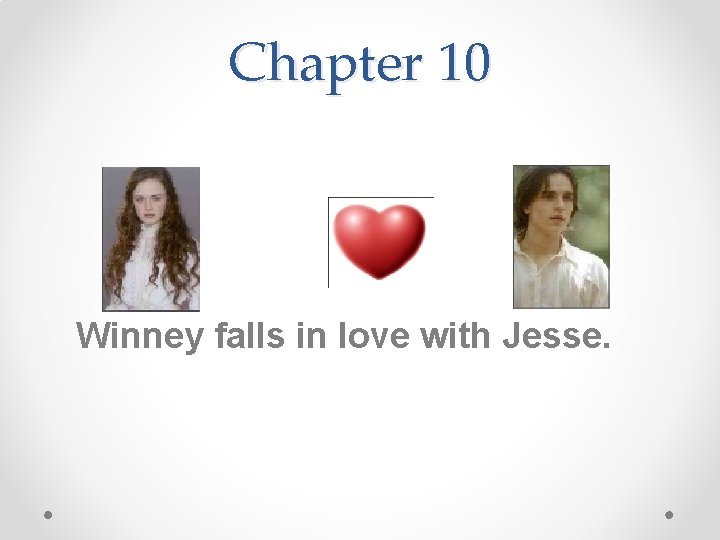 Chapter 10 Winney falls in love with Jesse. 