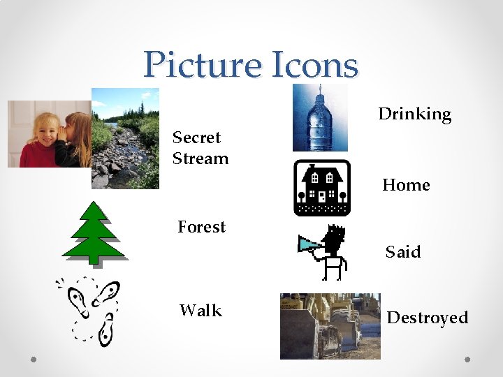 Picture Icons Drinking Secret Stream Home Forest Said Walk Destroyed 