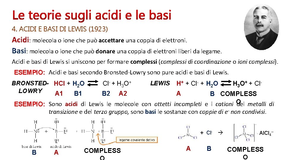 4. ACIDI E BASI DI LEWIS (1923) Acidi: molecola o ione che può accettare 4. ACIDI E BASI DI LEWIS (1923) Acidi: molecola o ione che può accettare