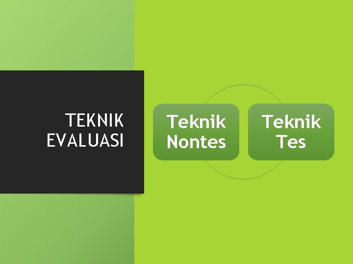 TEKNIK EVALUASI Teknik Nontes Teknik Tes 