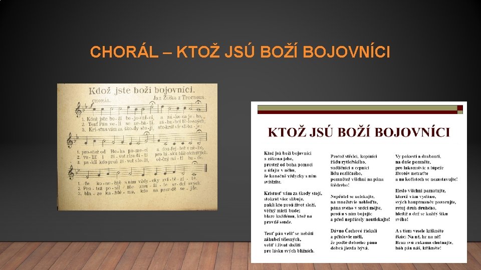 CHORÁL – KTOŽ JSÚ BOŽÍ BOJOVNÍCI 