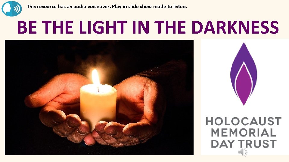 This resource has an audio voiceover. Play in slide show mode to listen. BE