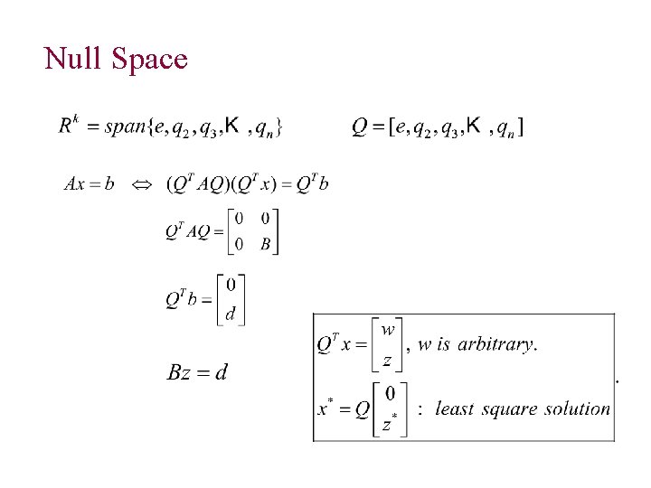 Null Space 