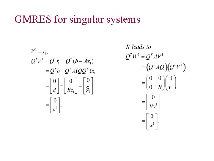 GMRES for singular systems 