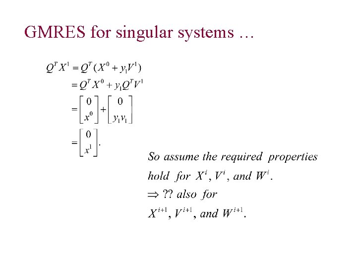 GMRES for singular systems … 