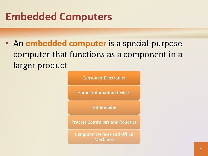 Embedded Computers • An embedded computer is a special-purpose computer that functions as a Embedded Computers • An embedded computer is a special-purpose computer that functions as a