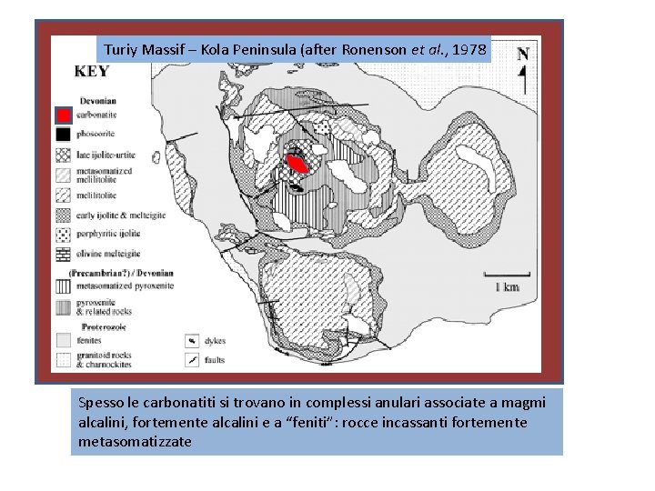 Turiy Massif – Kola Peninsula (after Ronenson et al. , 1978 Spesso le carbonatiti