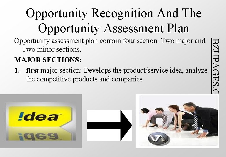 Opportunity Recognition And The Opportunity Assessment Plan BZUPAGES. COM Opportunity assessment plan contain four