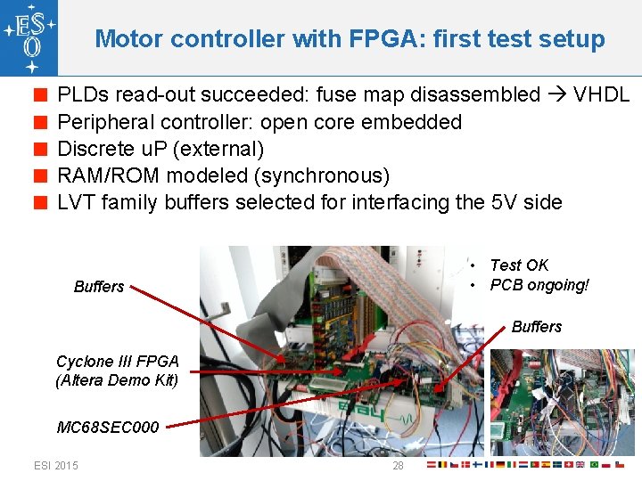 Motor controller with FPGA: first test setup PLDs read-out succeeded: fuse map disassembled VHDL