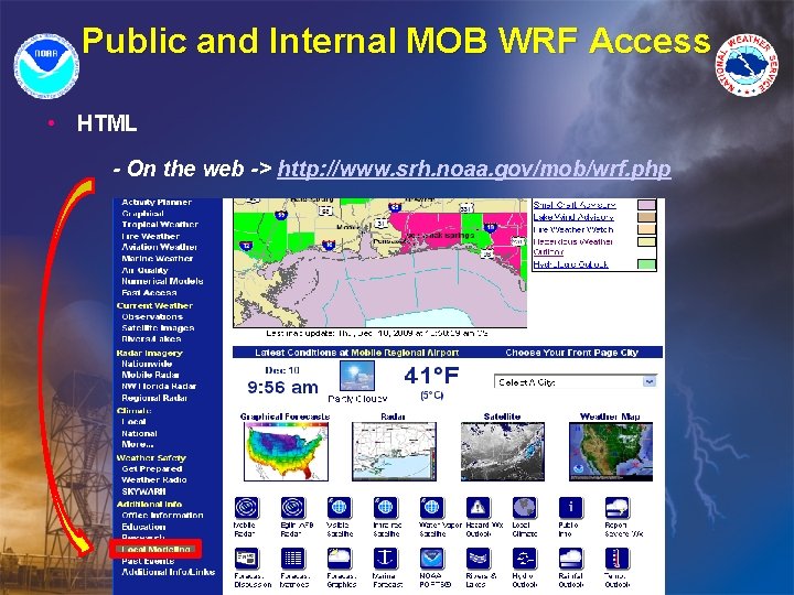 Public and Internal MOB WRF Access • HTML - On the web -> http: