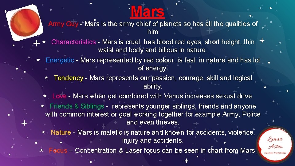 Mars ⋆ Army Guy - Mars is the army chief of planets so has