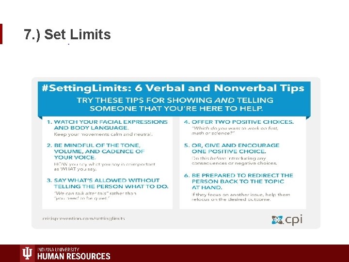 7. ) Set Limits 
