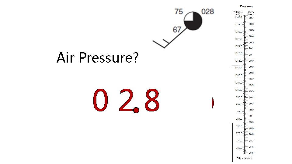 Air Pressure? 1 0 0 2 8 mb 