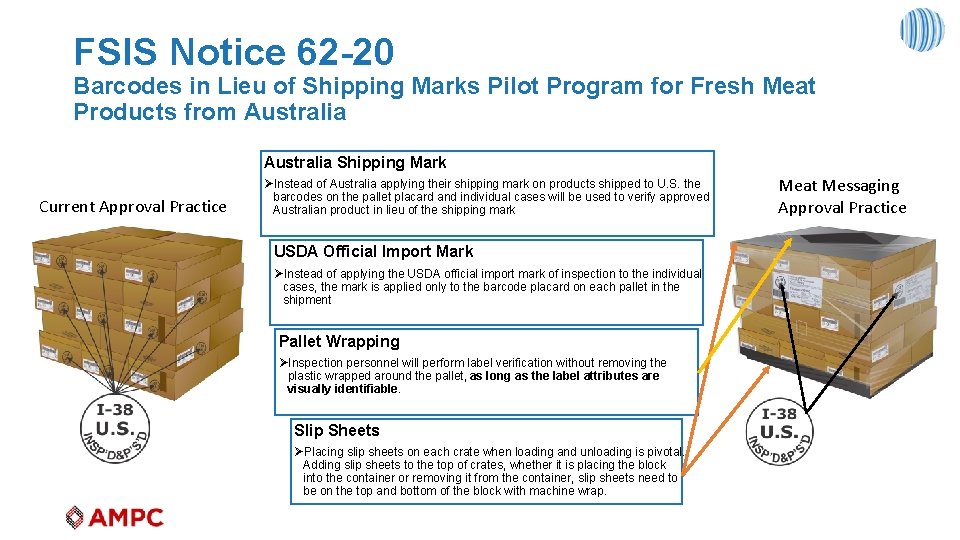 FSIS Notice 62 -20 Barcodes in Lieu of Shipping Marks Pilot Program for Fresh