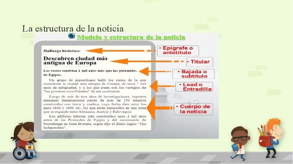 La estructura de la noticia 