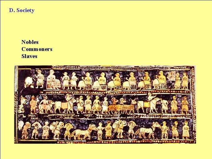 D. Society Nobles Commoners Slaves 