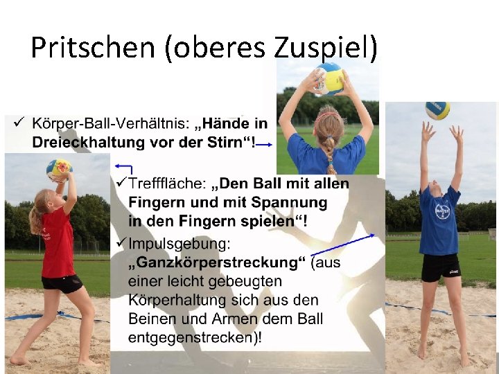 Pritschen (oberes Zuspiel) 