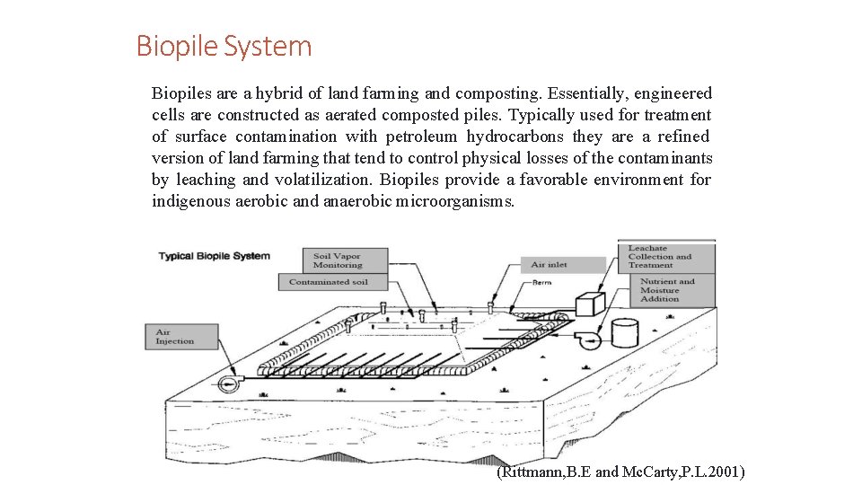 6/23/2014 37 Biopile System Biopiles are a hybrid of land farming and composting. Essentially,