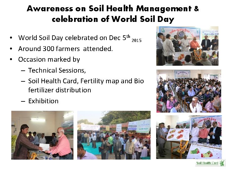 Awareness on Soil Health Management & celebration of World Soil Day • World Soil